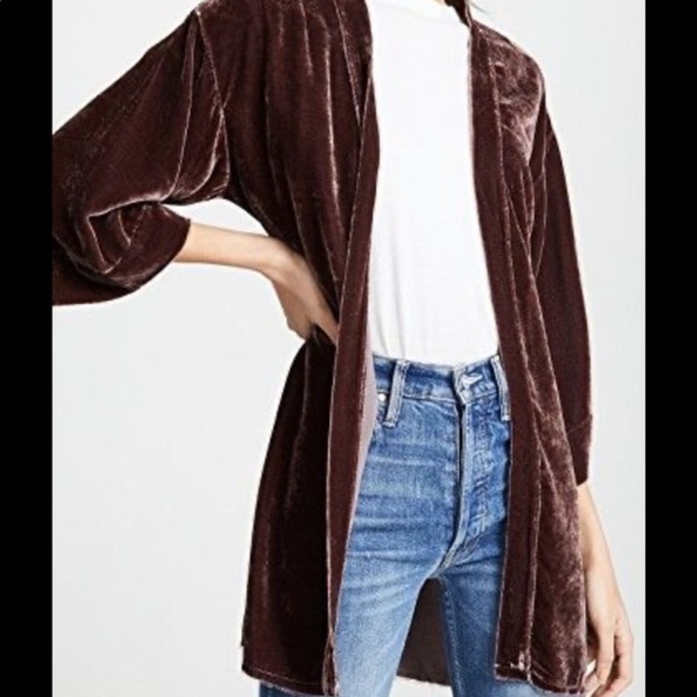 Nation LTD Winslow Velvet Silk Kimono Jacket